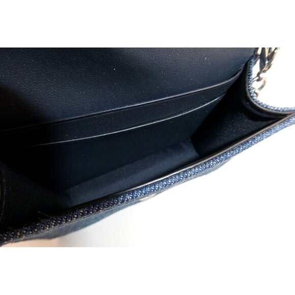 Coach Denim Mini Wallet On A Chain W/ Rivets NWT CN356 - Picture 5 of 5